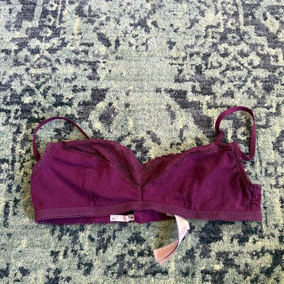 Savage X Fenty Other - Savage x Fenty Wine Colored Lace Trim Bralette Lingerie Intimates | Size 4-6